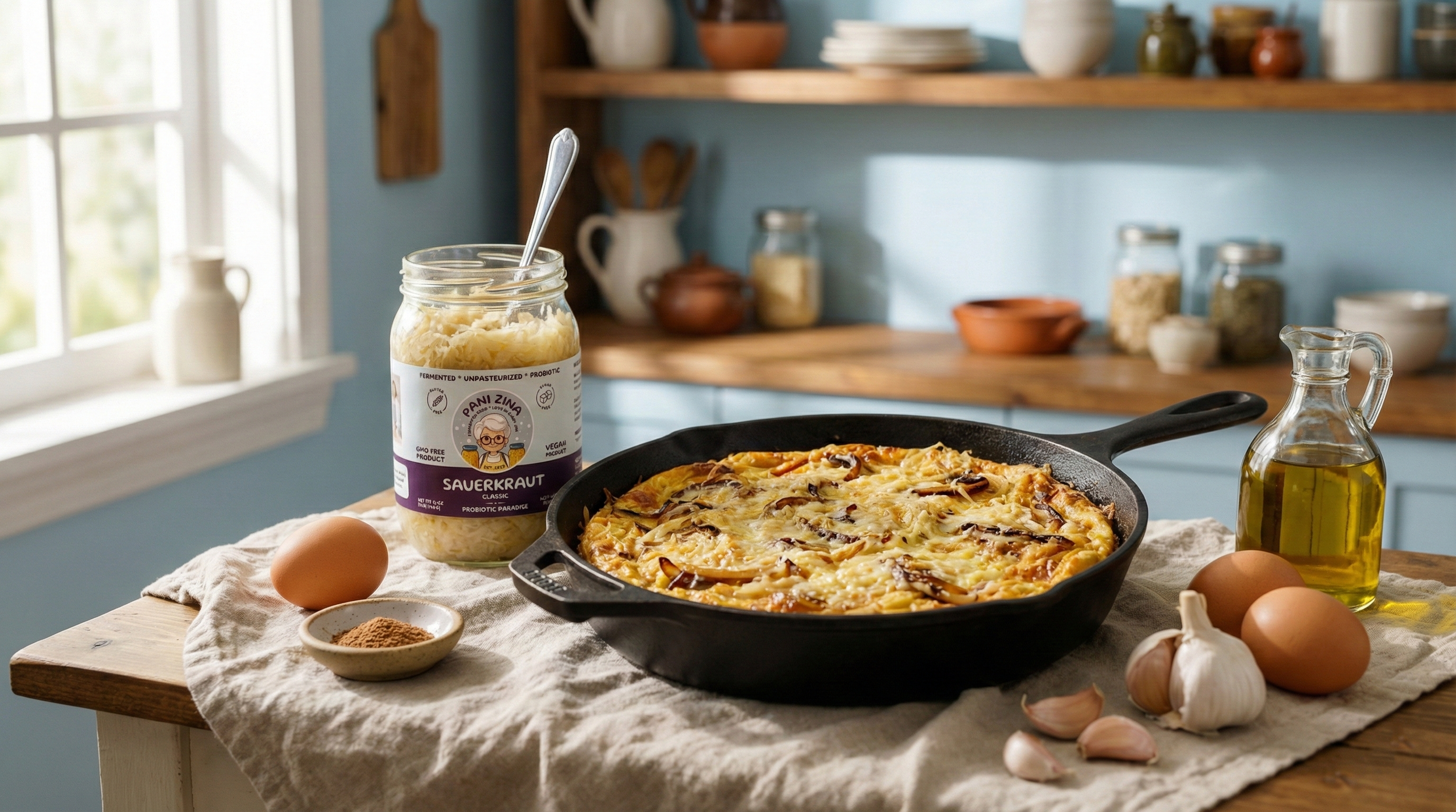 Savory Sauerkraut Frittata