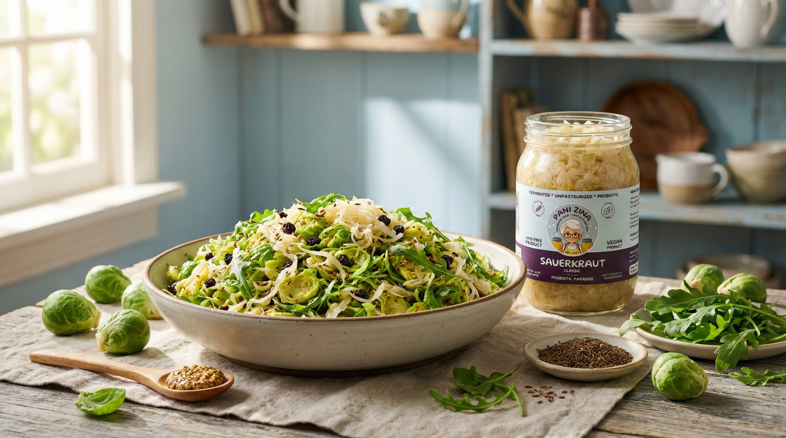 Pan-Seared Brussels Sprout &amp; Caraway Salad