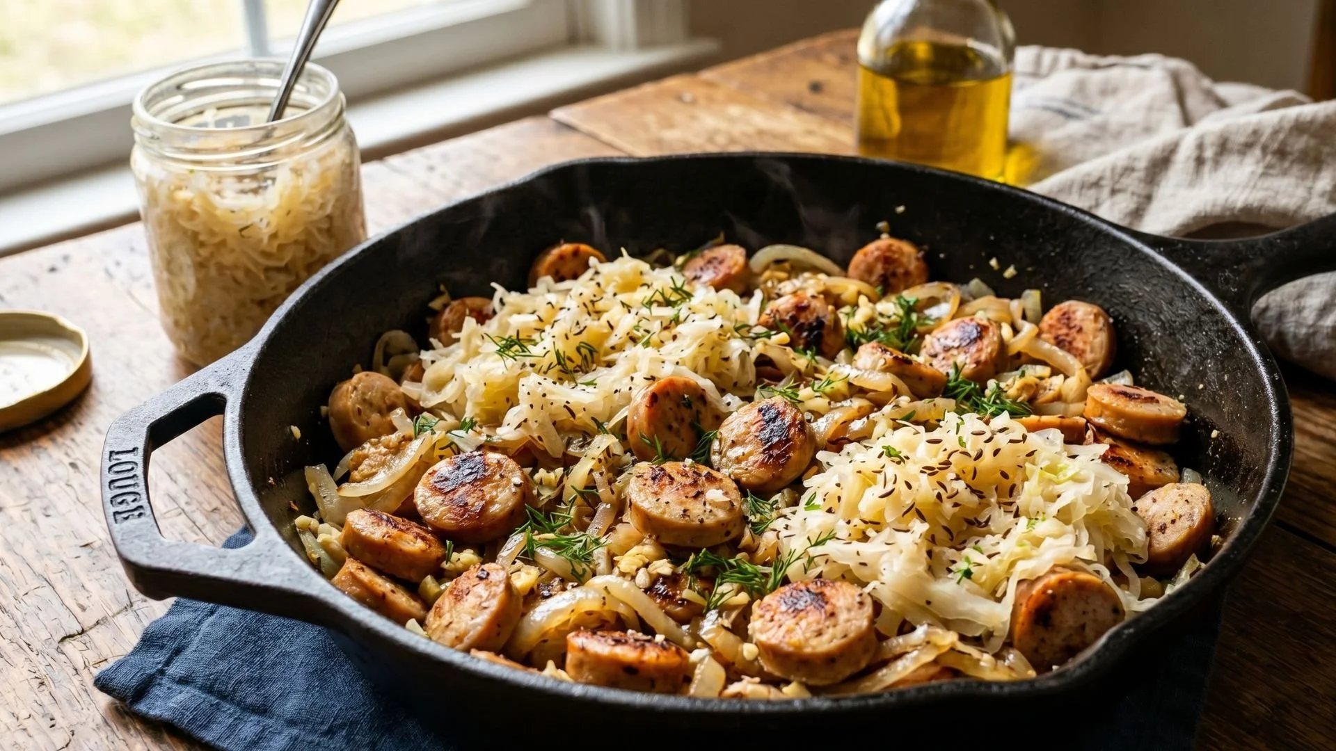 Easy Sauerkraut Skillet