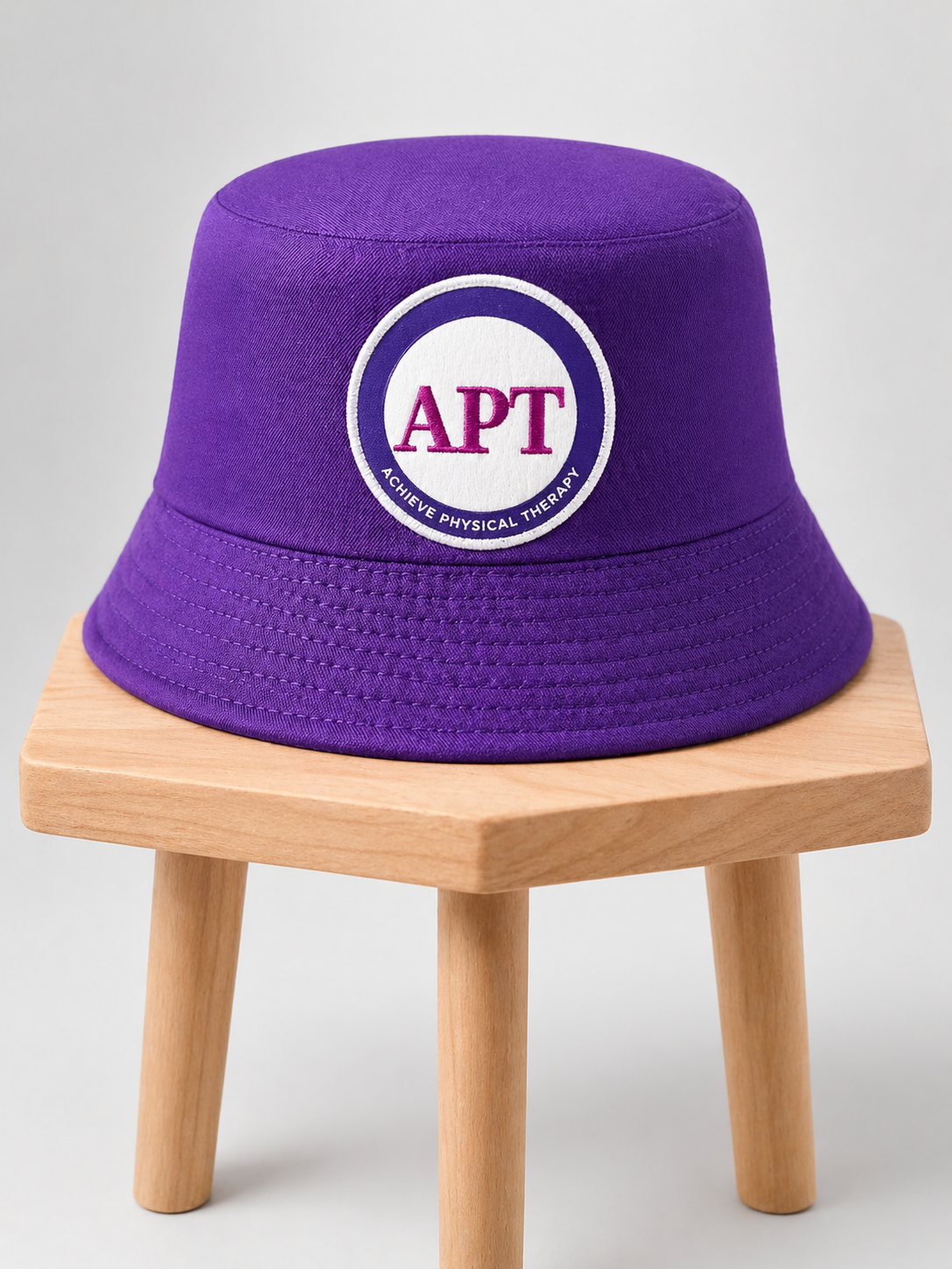 APT Purple Bucket Hat with Embroidered Logo