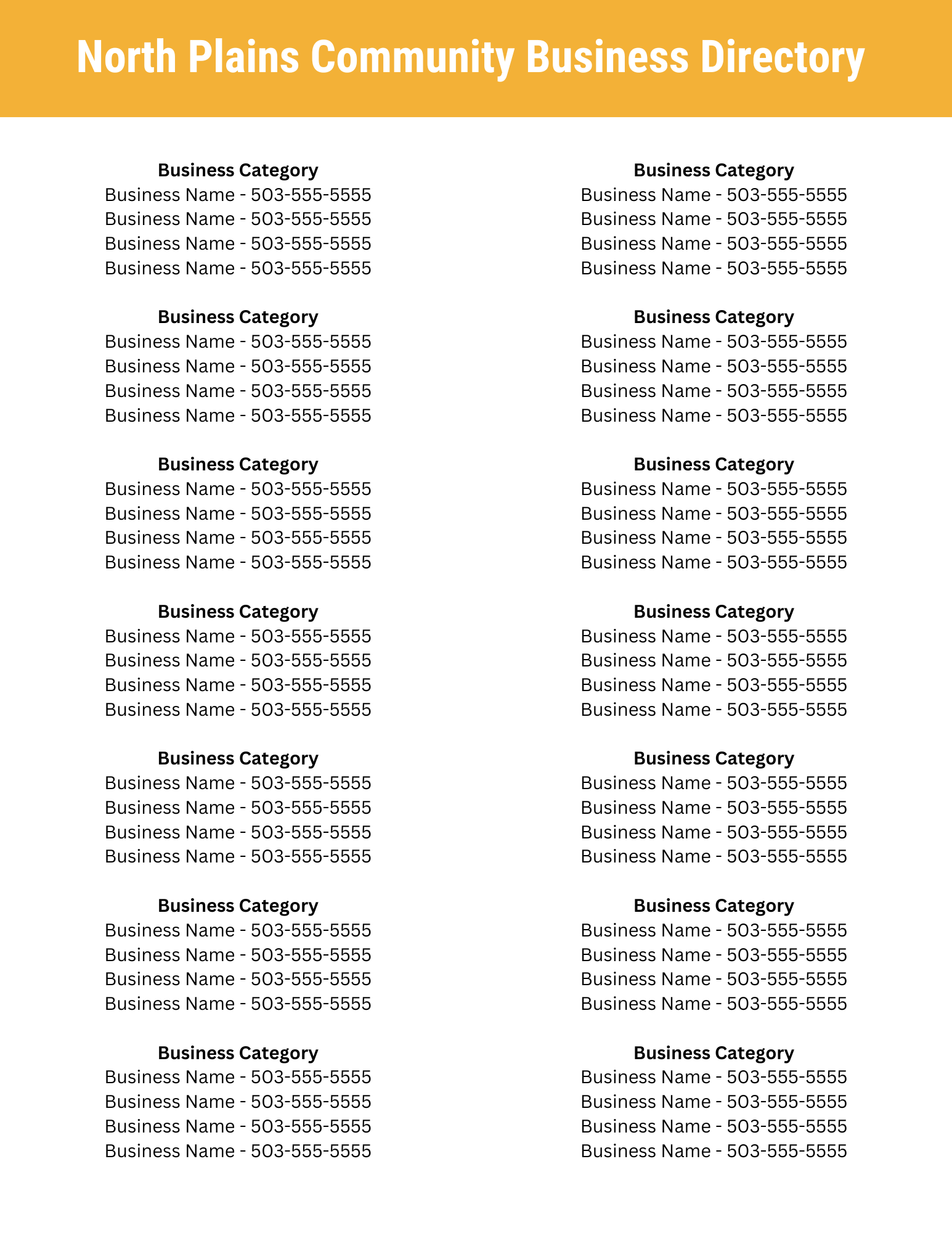 Community Business Directory Listing (Print + Online)