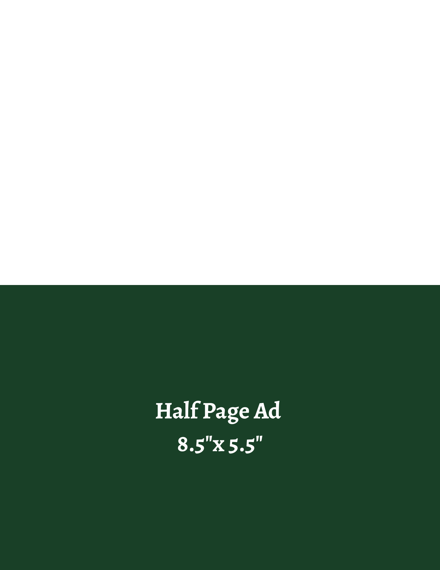 Half Page Ad - Back Cover