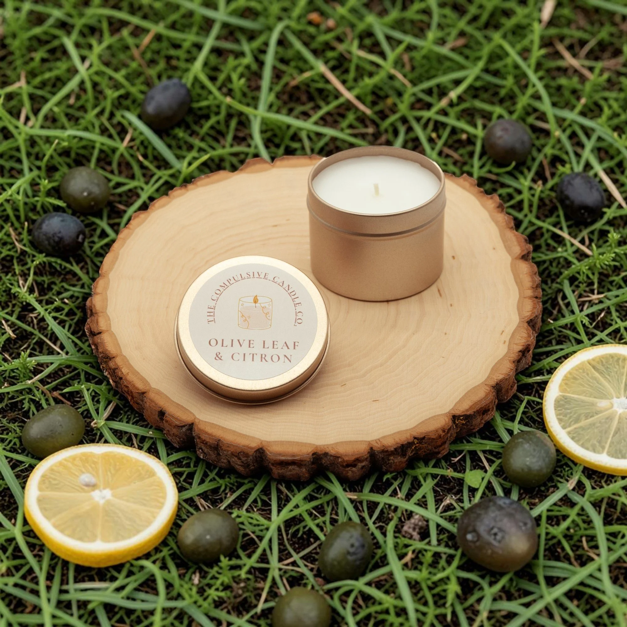 Olive Leaf & Citron (3oz Mini Candle)
