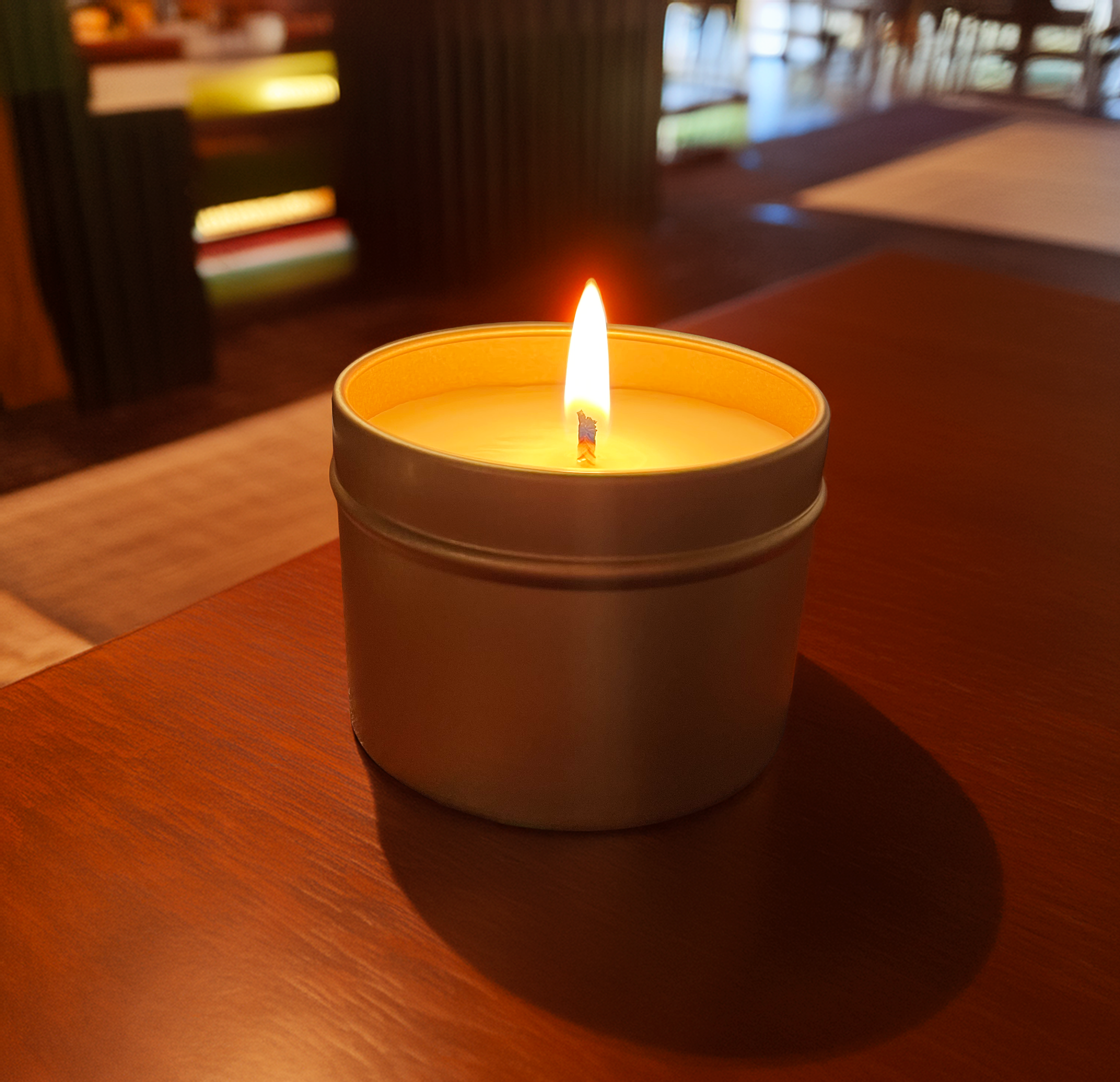 Mini Candle Burning on Table.png