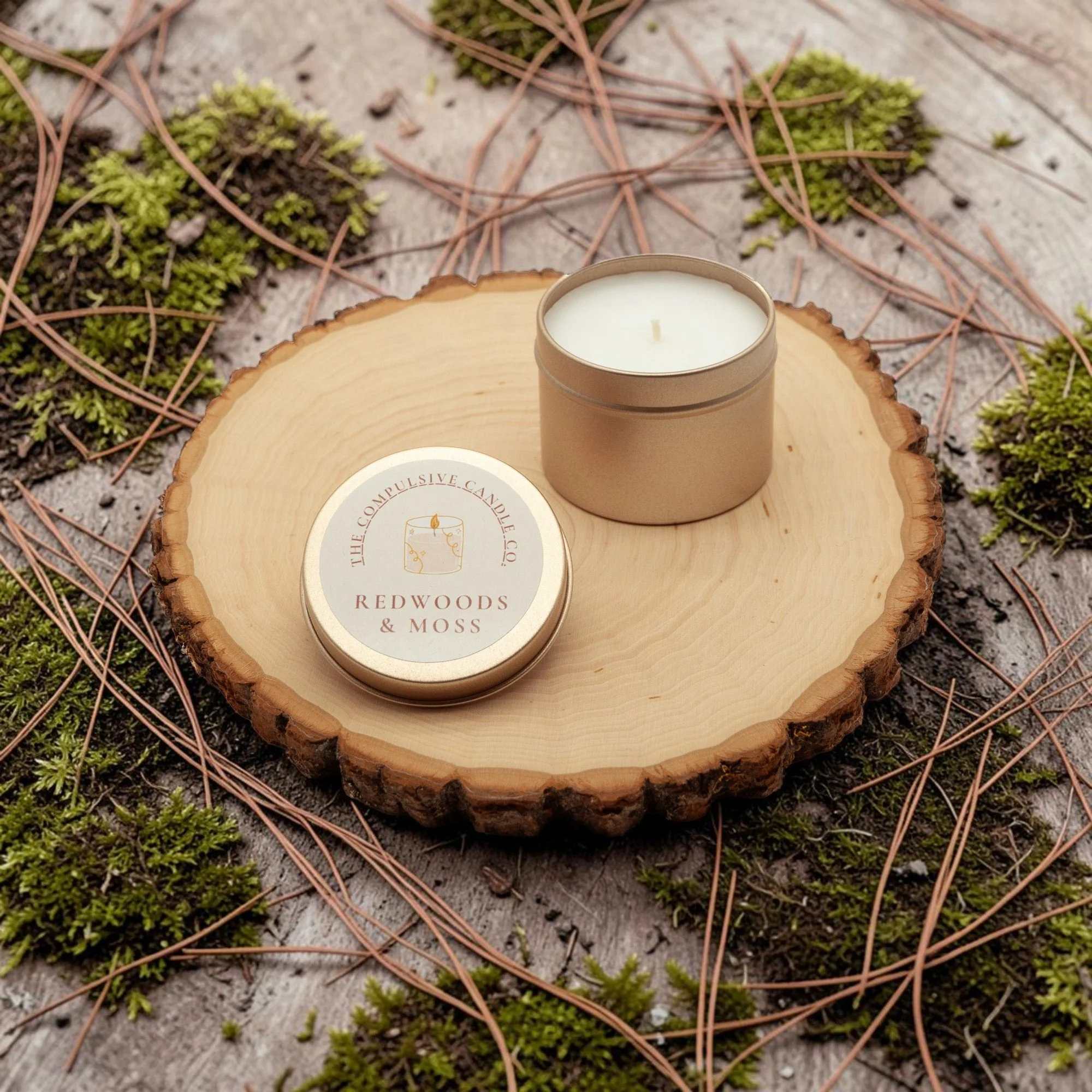 Redwoods & Moss (3oz Mini Candle)