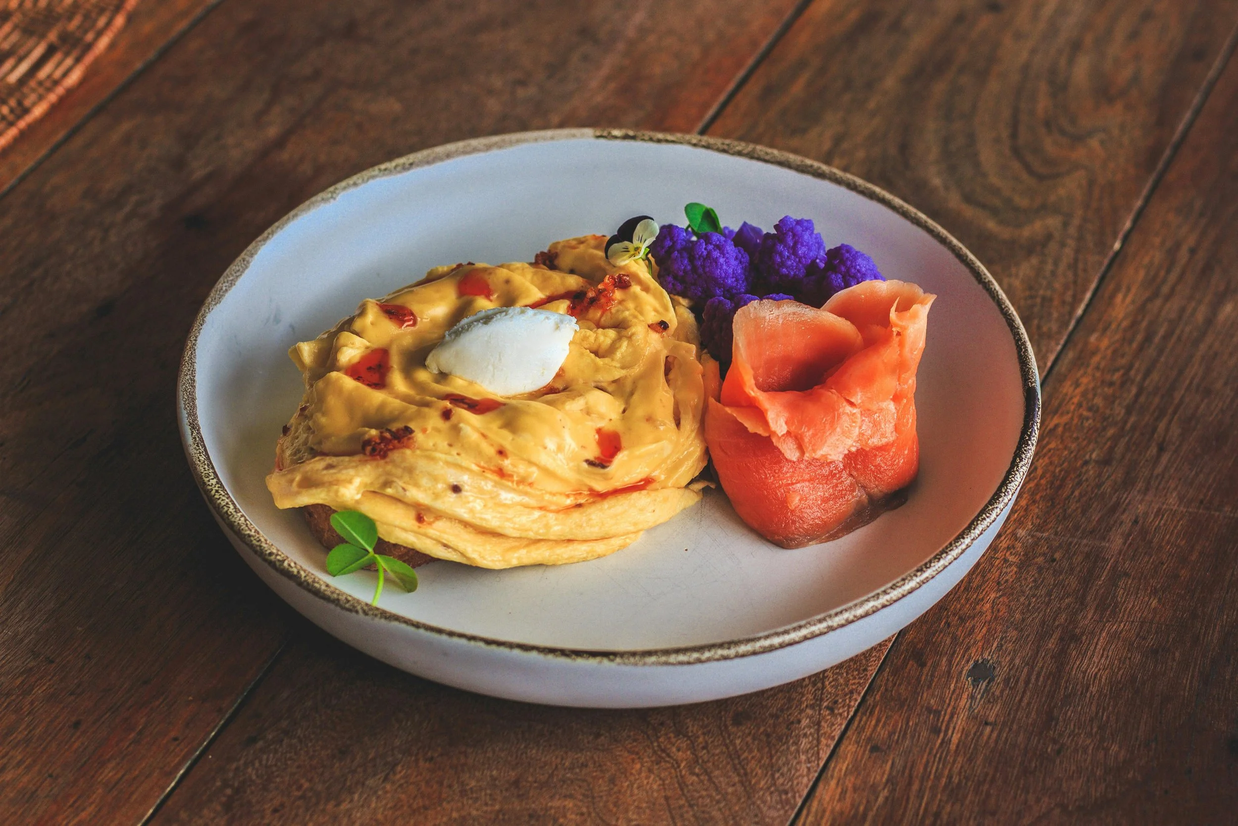 Smoked Salmon and Cream Cheese Scramble