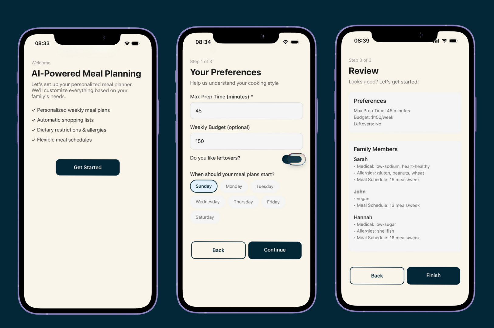 SNACK'D | Meal Planning App for Families