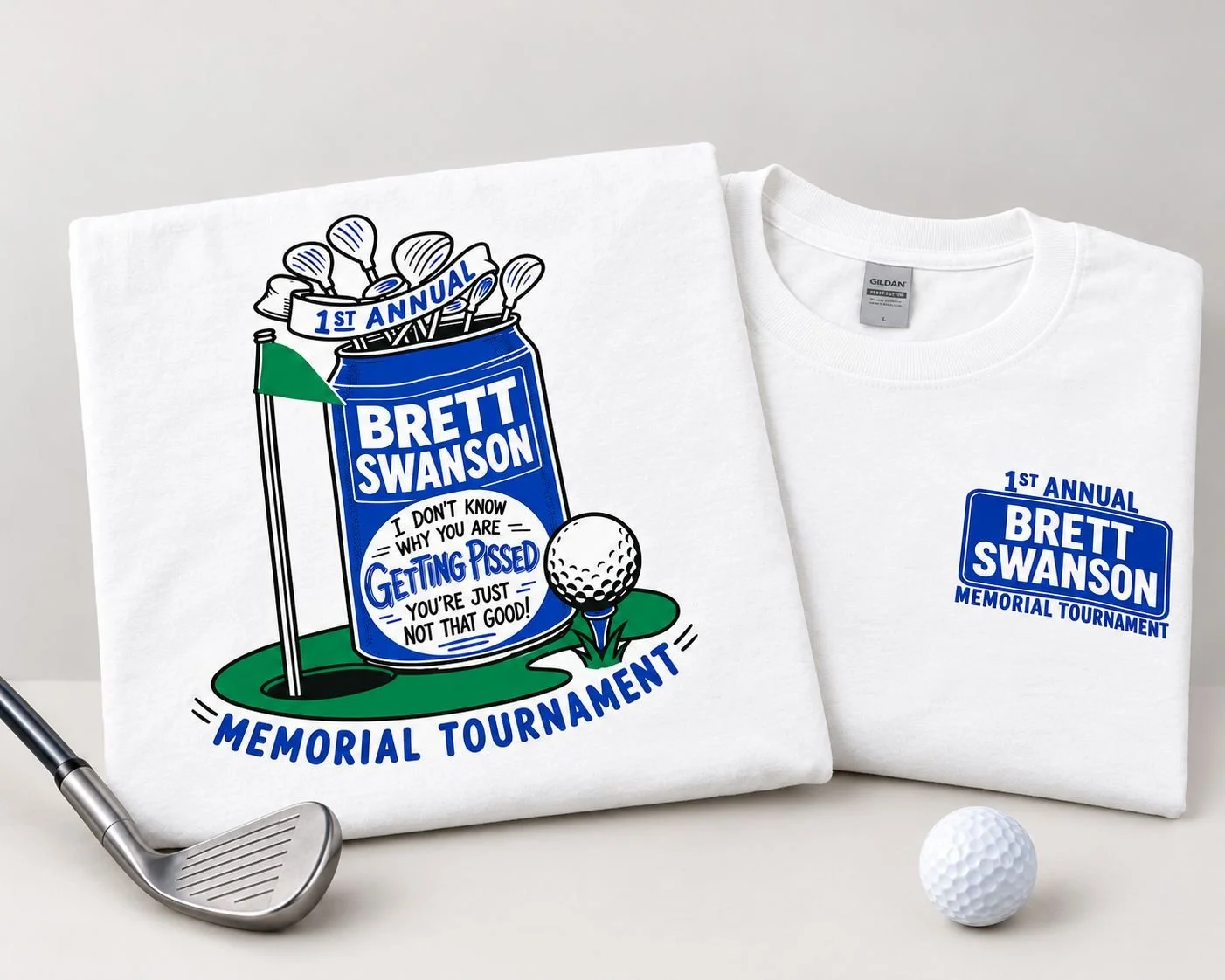 Screen-Printed memorial tournament t-shirts