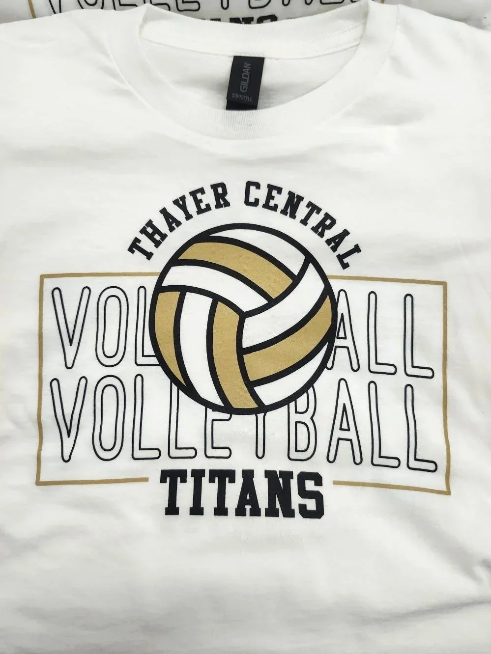 Screen-printed Thayer central Volleyball  T-shirt 