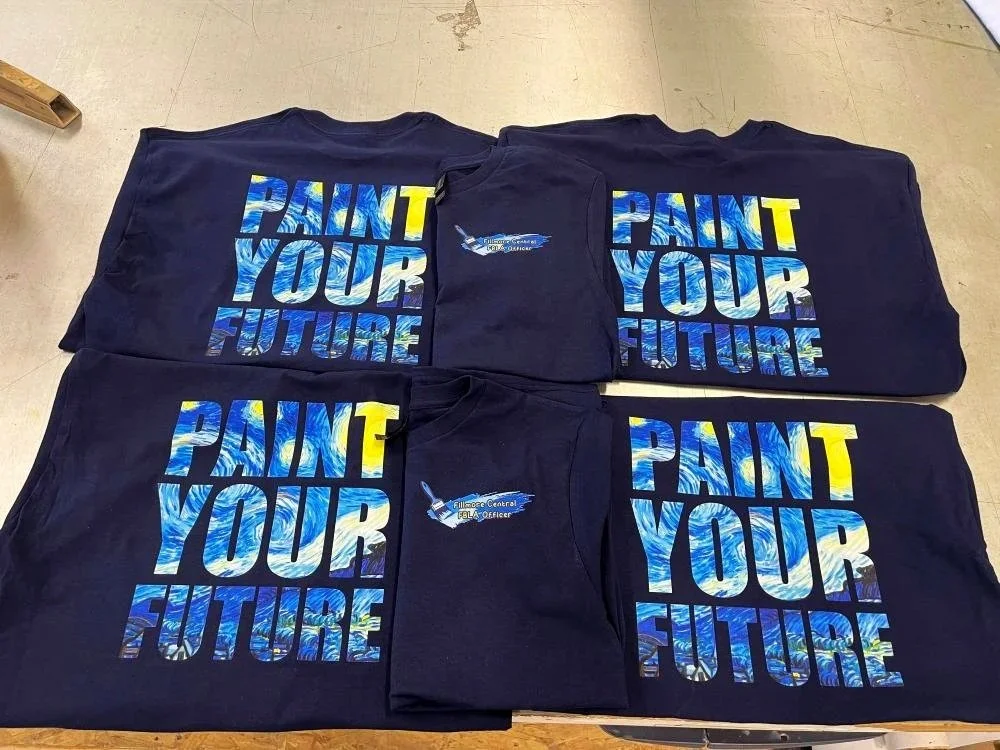 DTF Heat-Pressed shirts for Fillmore Central FBLA