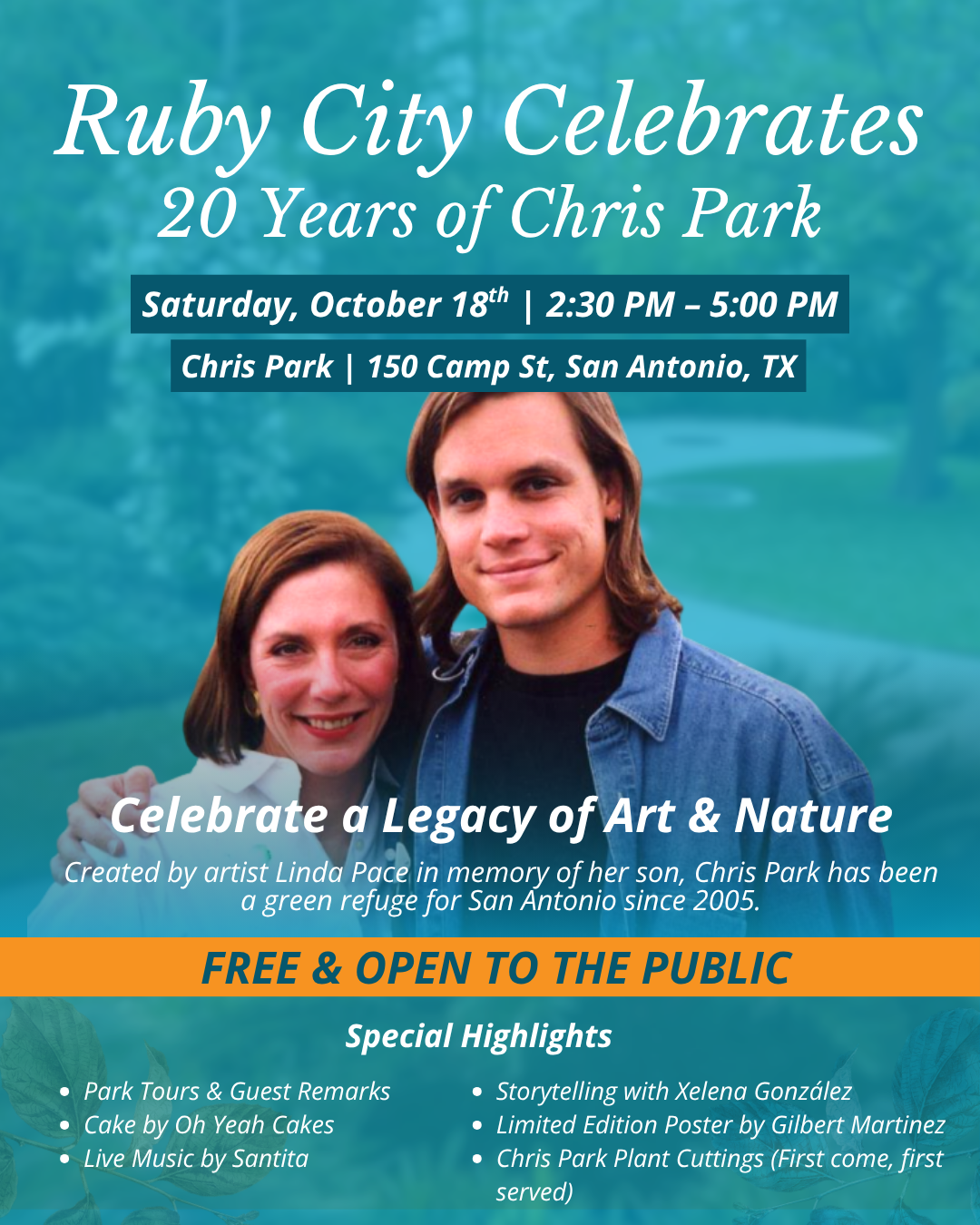 Finding Healing and Hope in Nature: Ruby City Celebrates 20 Years of Chris Park