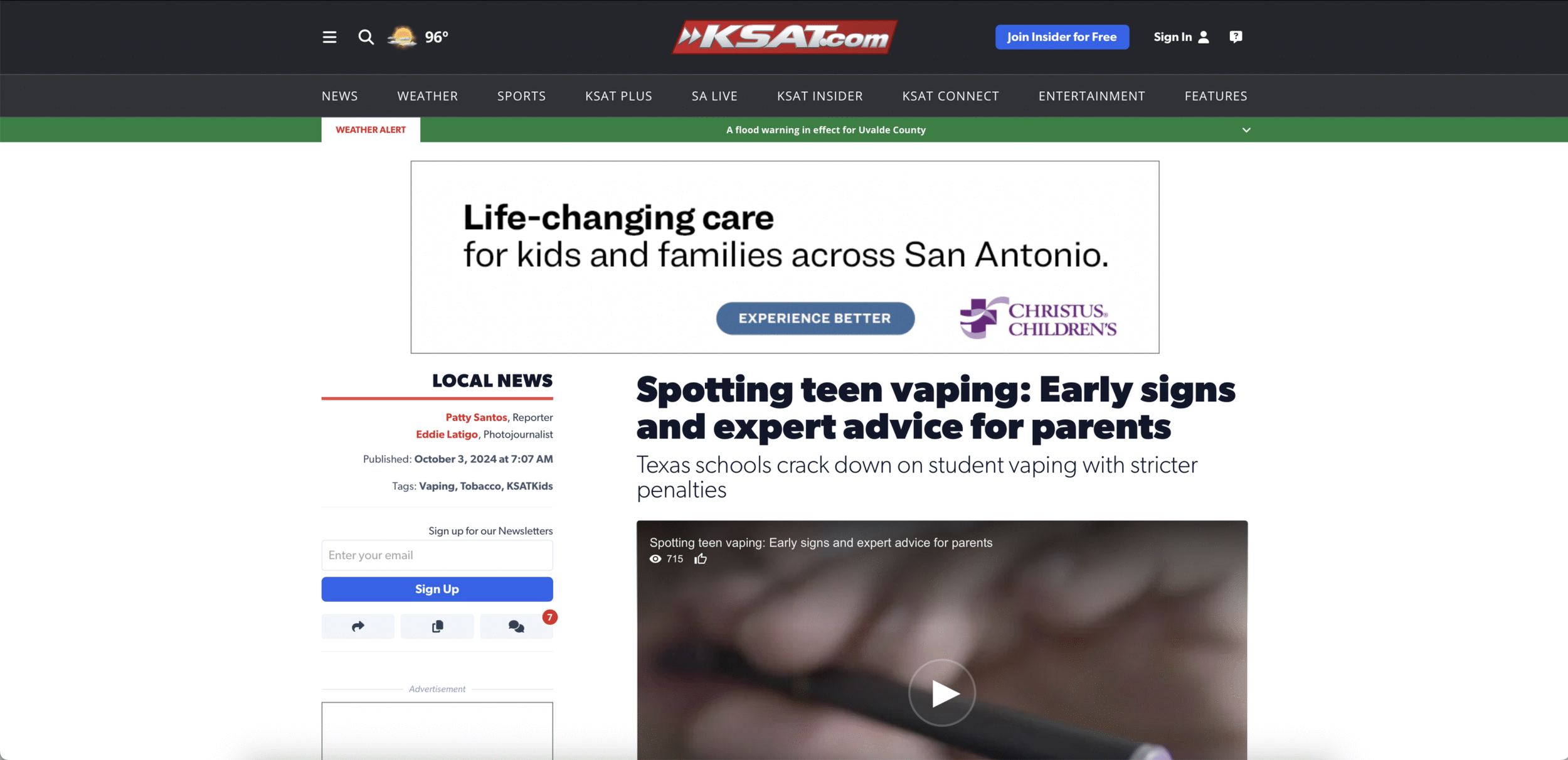 Spotting Teen Vaping: Early Signs &amp; Expert Advice (KSAT Feature)