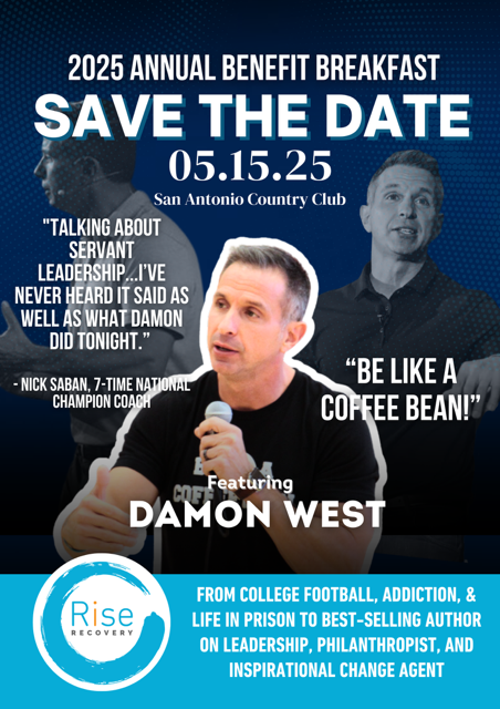 Rise Recovery Announces Annual Benefit Event Featuring Keynote Speaker Damon West
