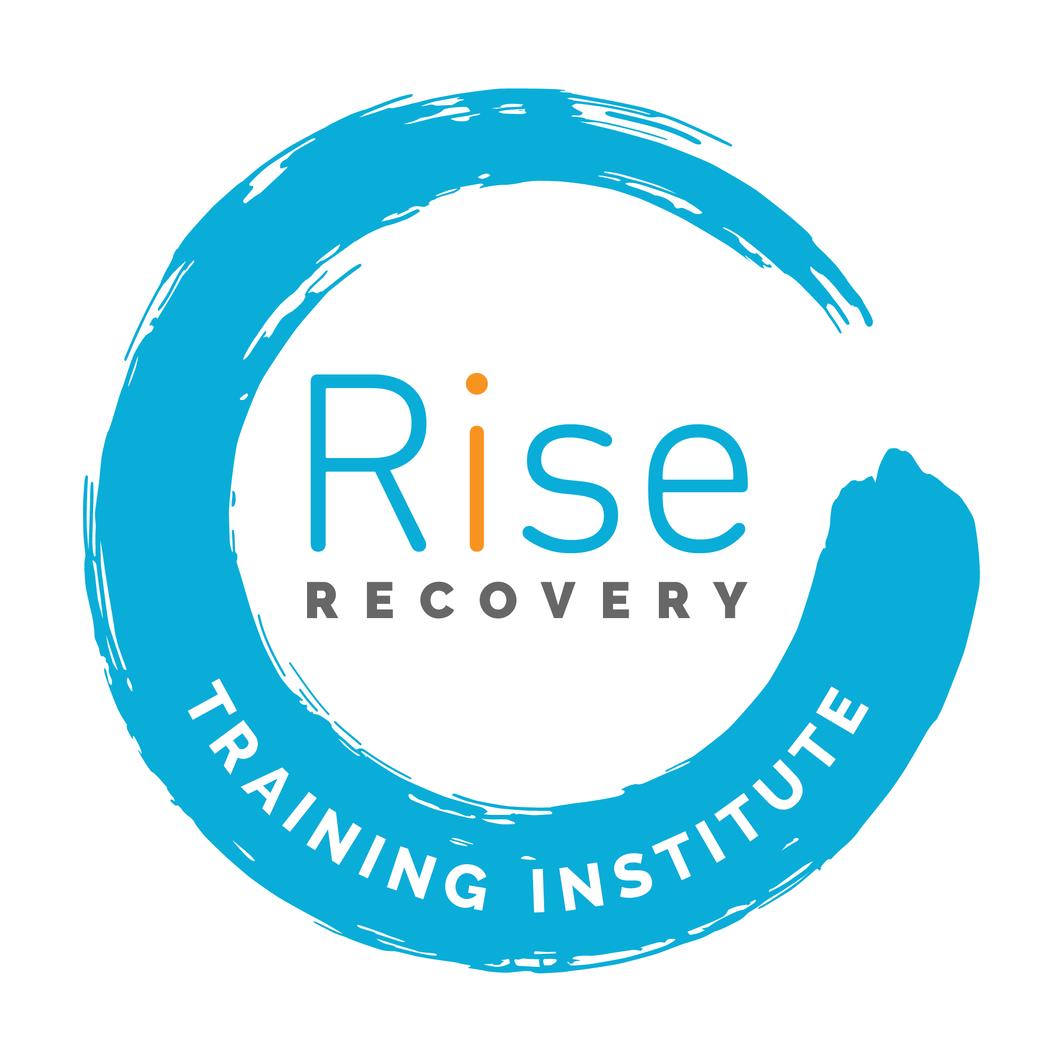 Blue circular logo with black background, featuring the words "TRUST INSTITUTION" and "RECOVERY" with a stylized blue arc.