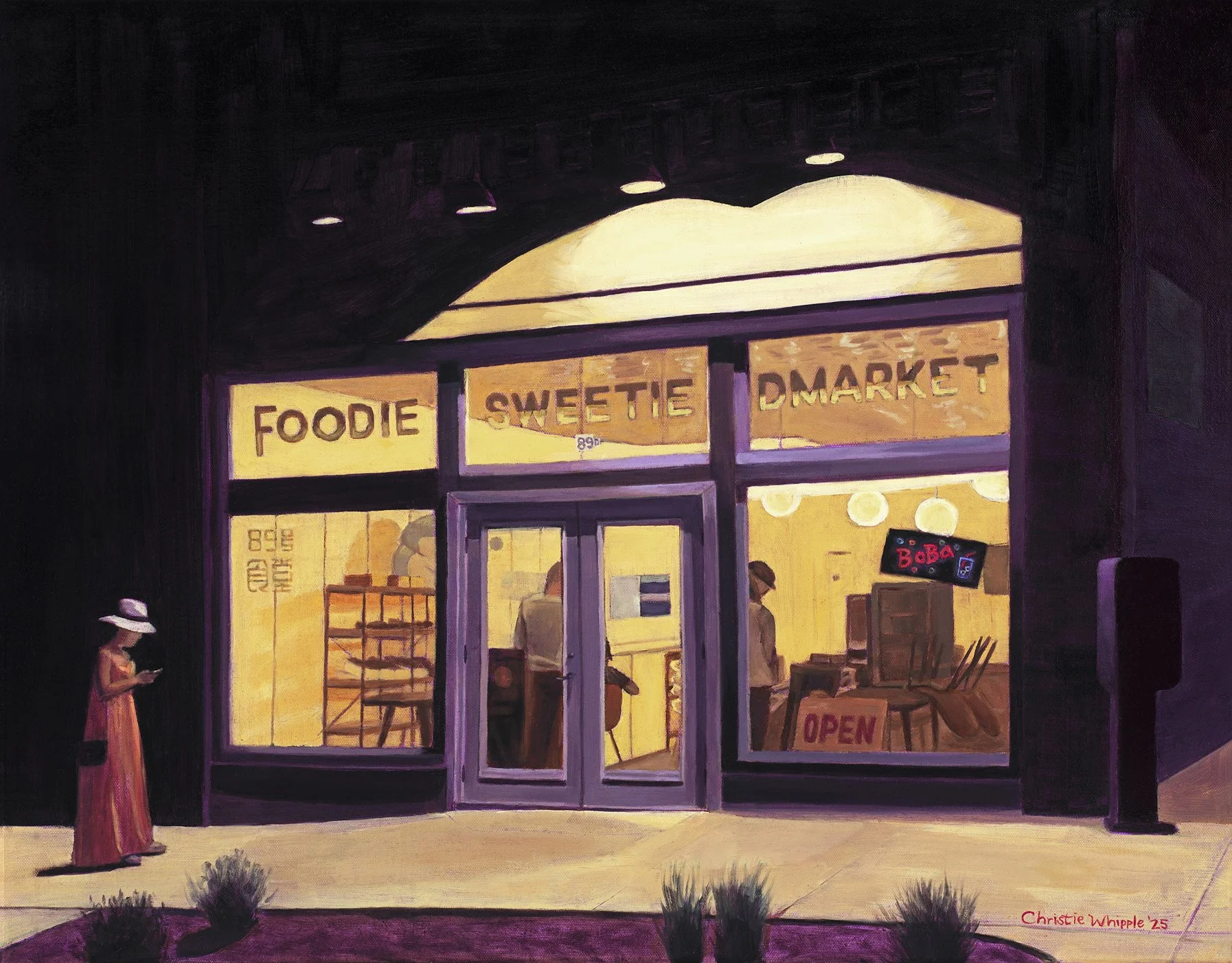 Nighthawks (Avenues)
22 x 28"
Oils on canvas
Full-size prints available - $90