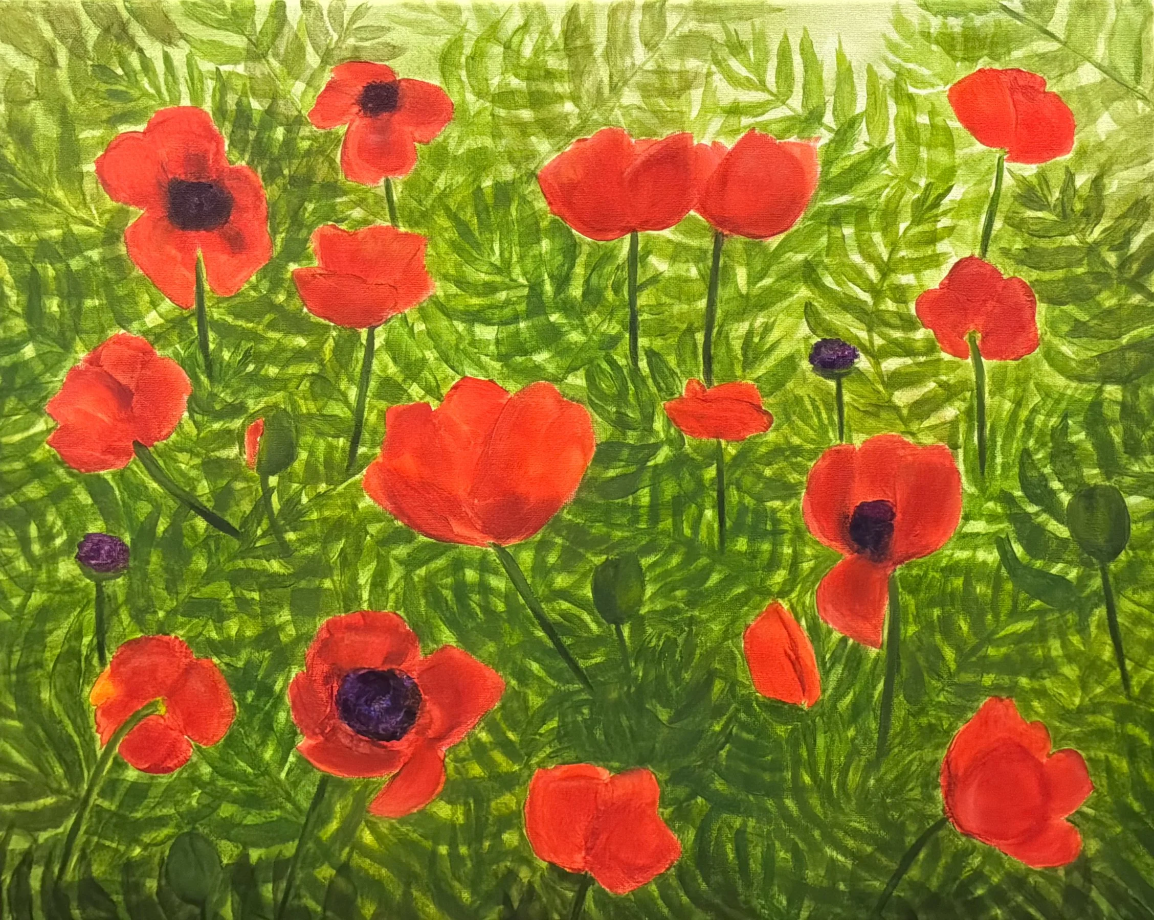 Poppy Renaissance
16 x 20"
Acrylics on canvas
Original available - $775
