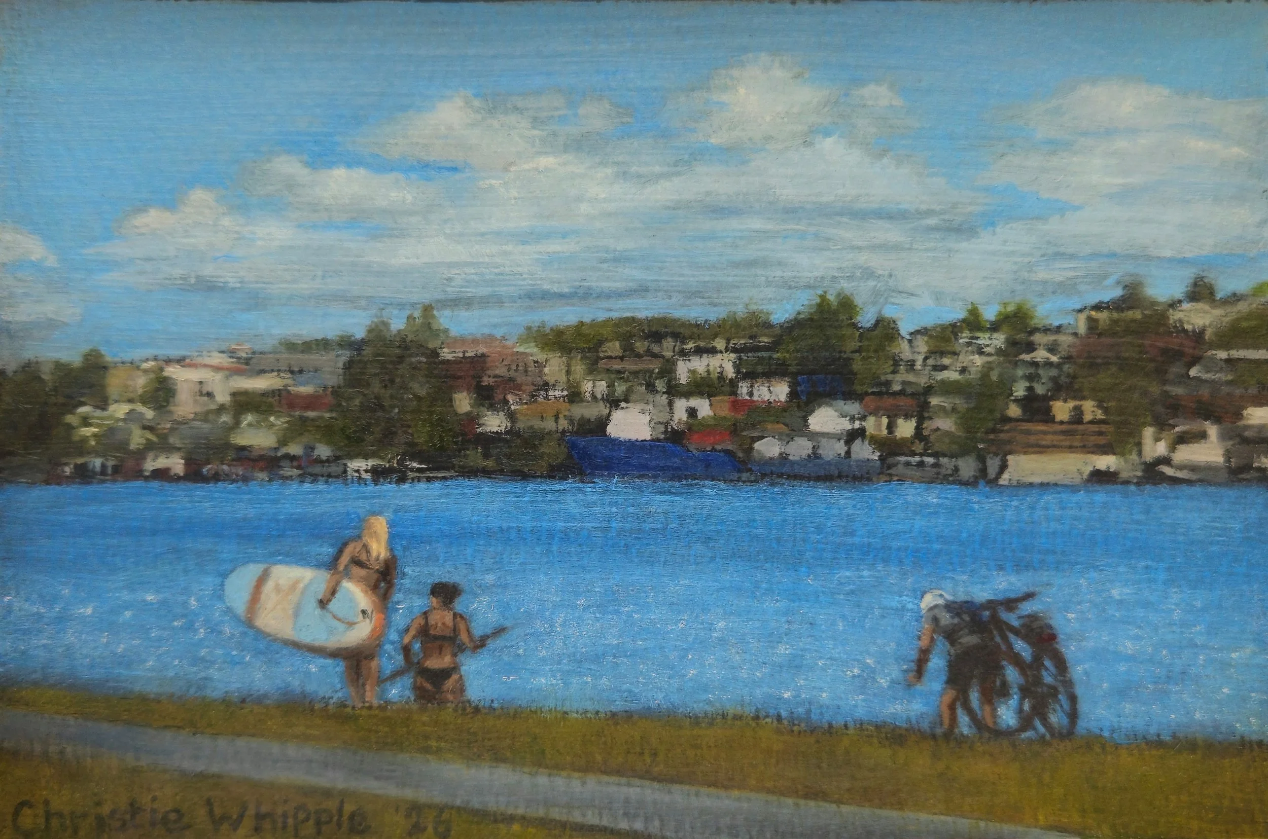 Sunny Day at Lake Union
4 x 6"
Oils on gessoed watercolor paper
Framed original available - $400