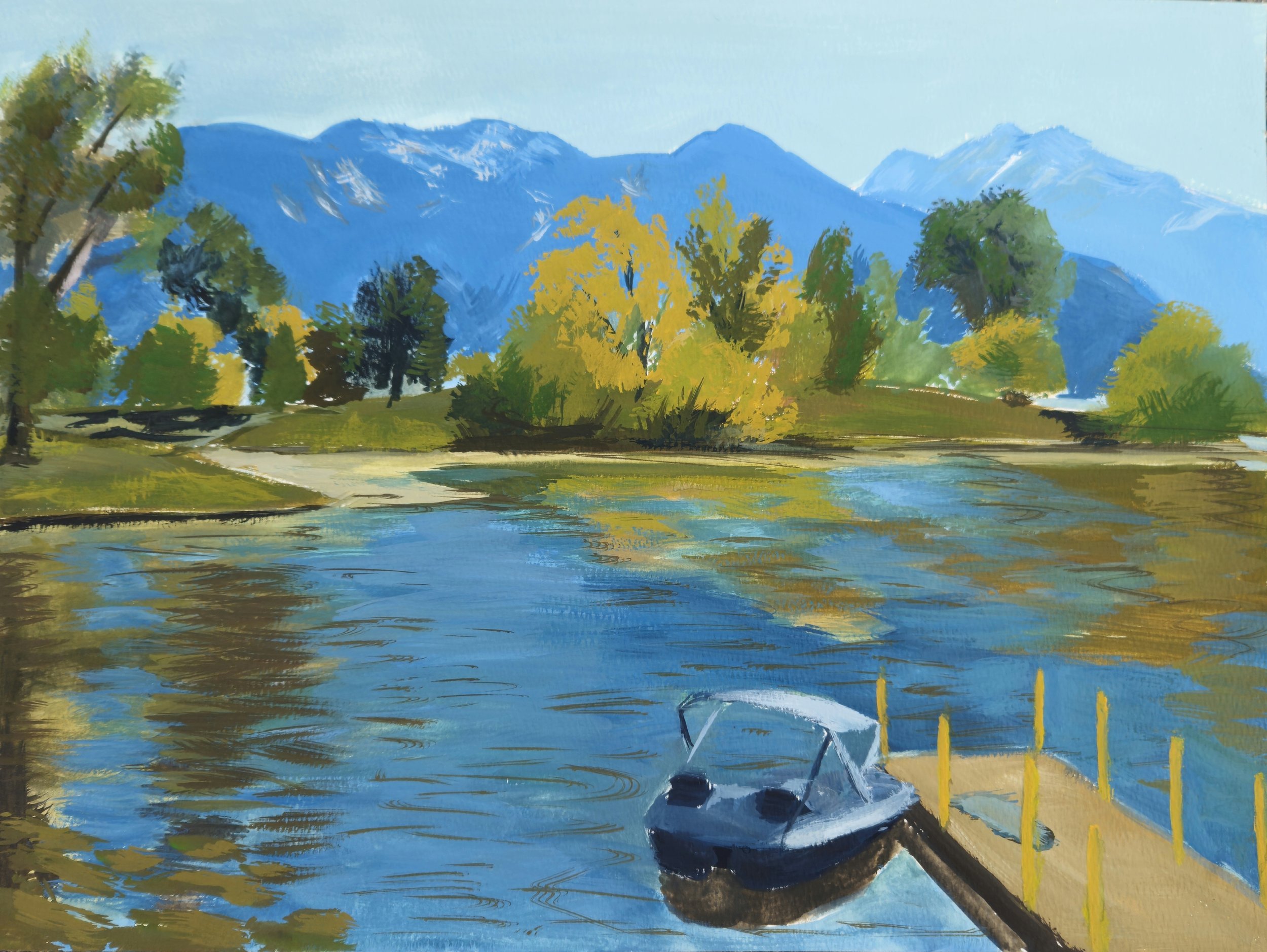 Liberty Park in the Fall
12 x 18"
Gouache on watercolor paper
Original available - $500
