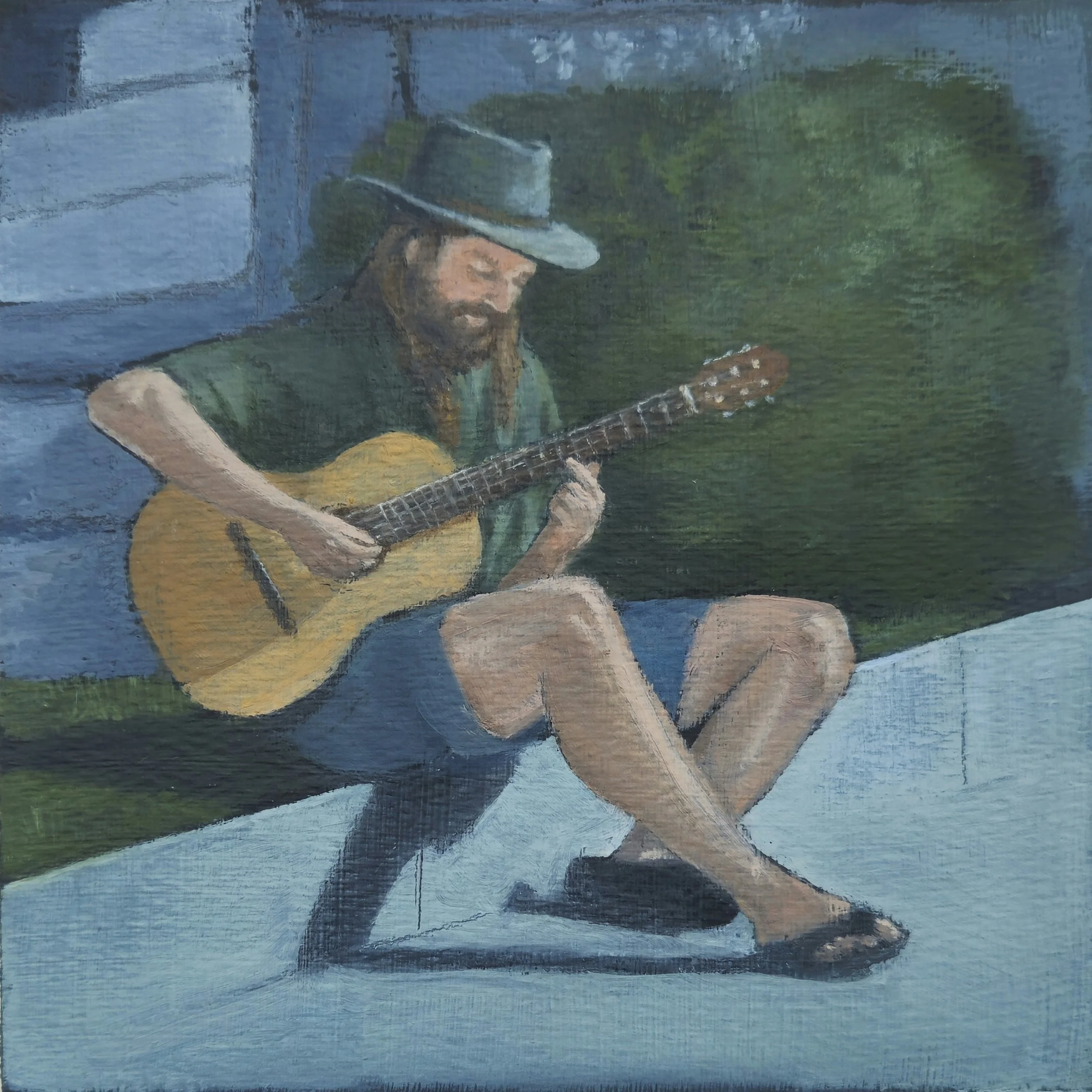 The Troubadour
6 x 6"
Oils on gessoed watercolor paper
Framed original available - $400