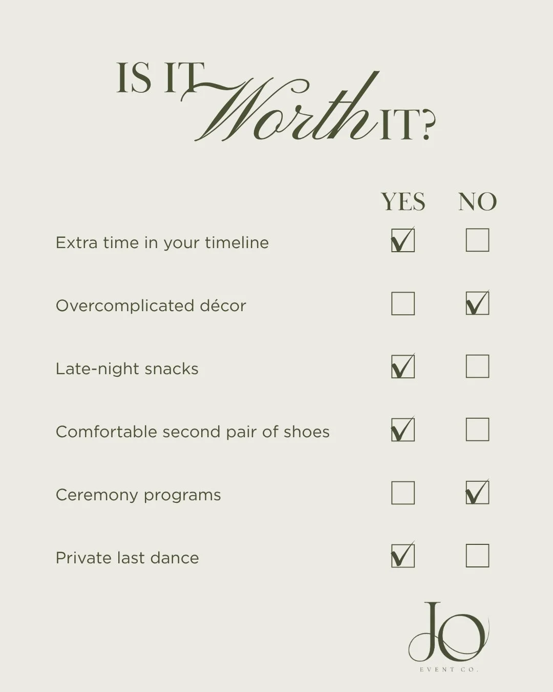 I get it&hellip; sometimes the details can get overwhelming. Here&rsquo;s part two of what I think is REALLY worth it on your big day! 

#floridaweddingplanner #jacksonvilleweddingplanner #jacksonvilleevents #jacksonvilleeventplanner