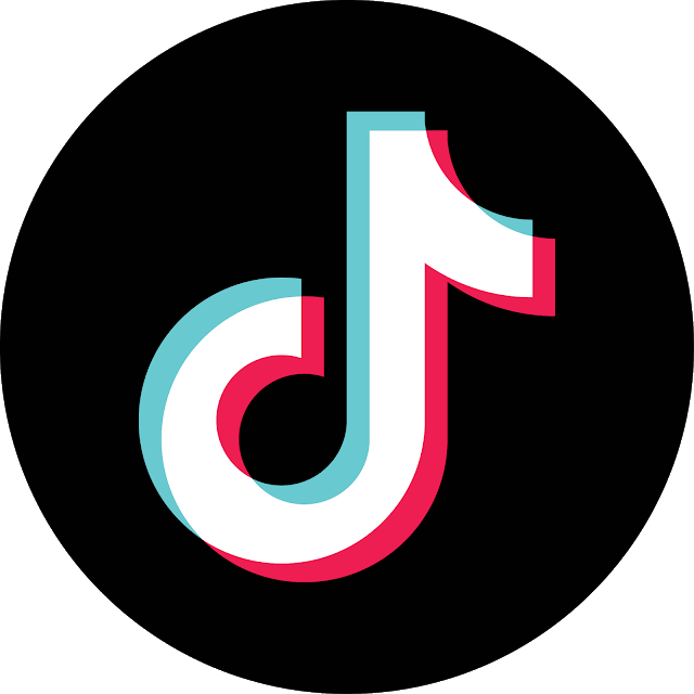TikTok logo with a black background.