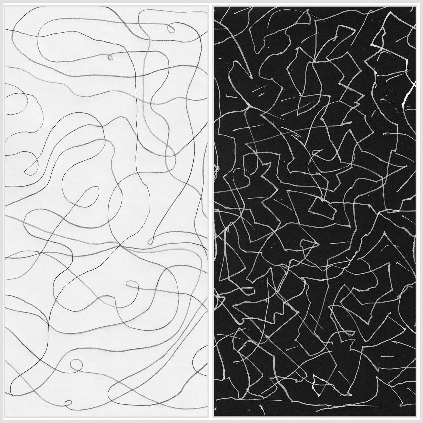 Week 1 task from a new course I&rsquo;ve started at @unioftheartslondon ~ Health and Wellbeing through Art Making ✱

Automatic drawing in response to different music pieces. Enjoying the process. Not getting bogged down in the outcome/perfectionism. 