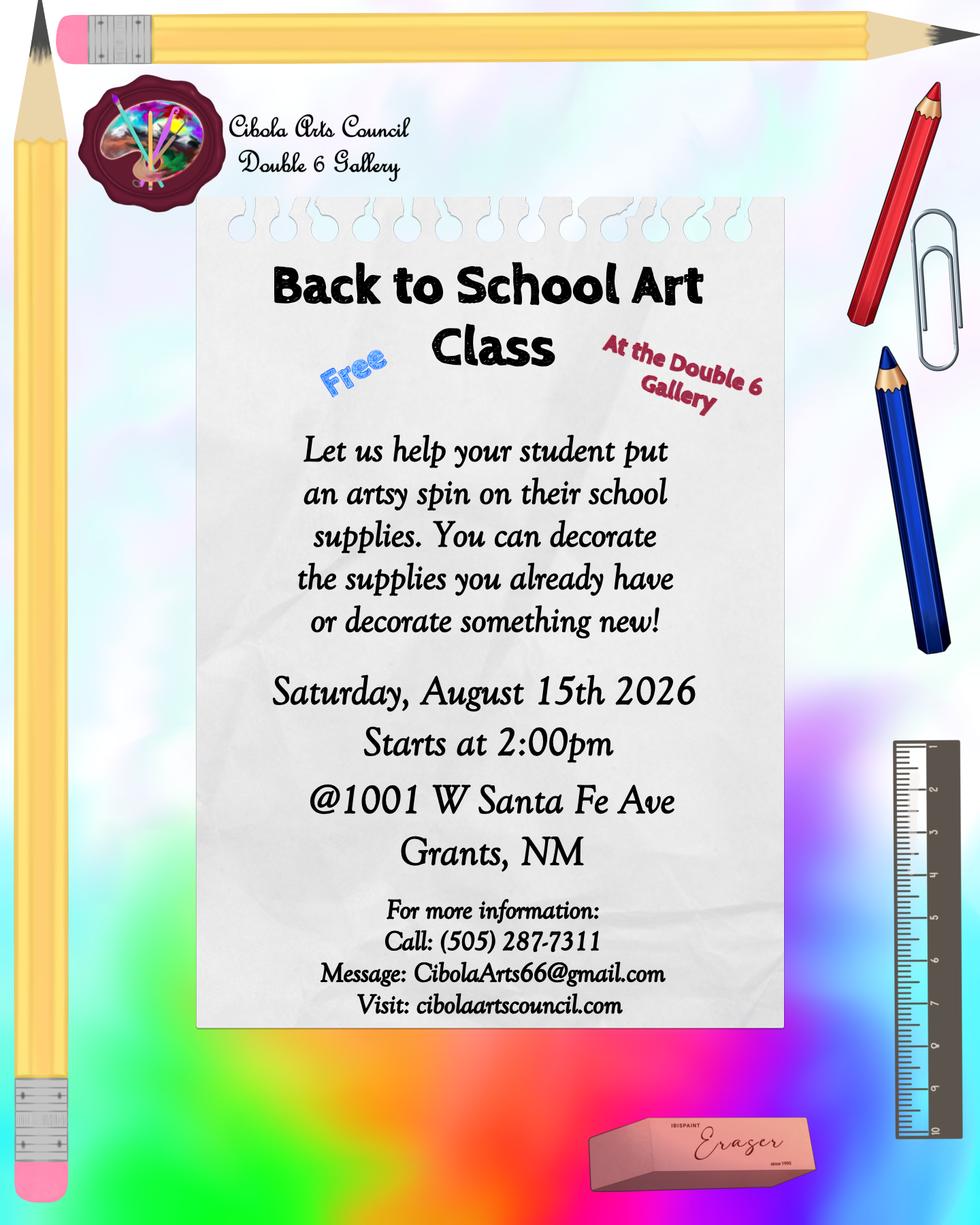 Back to School Art Camp