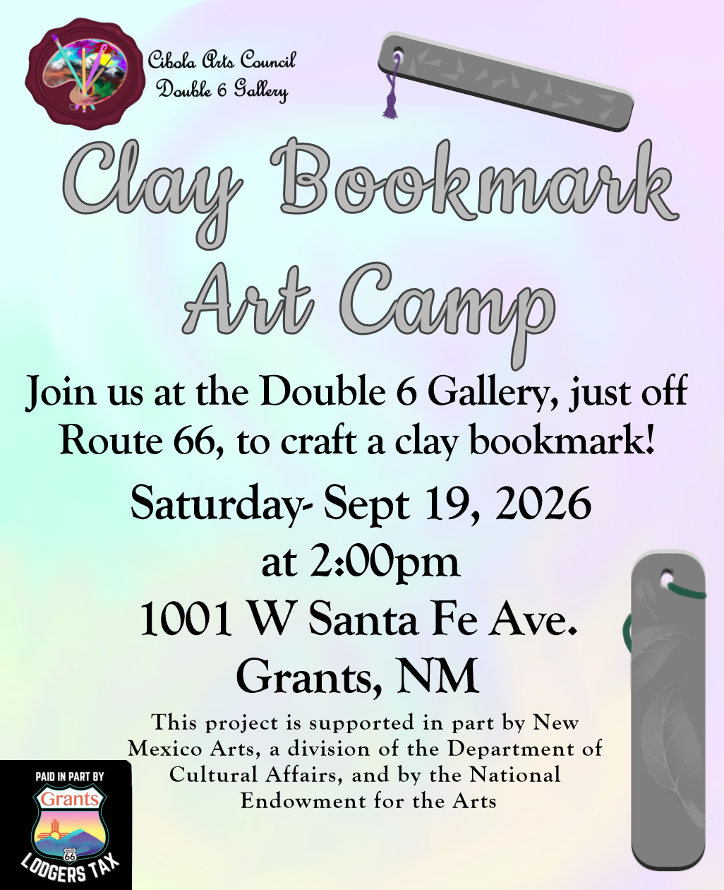 Clay Bookmark Art Class