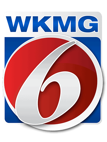 WKMG Channel 6 news logo with blue, red, and white colors.
