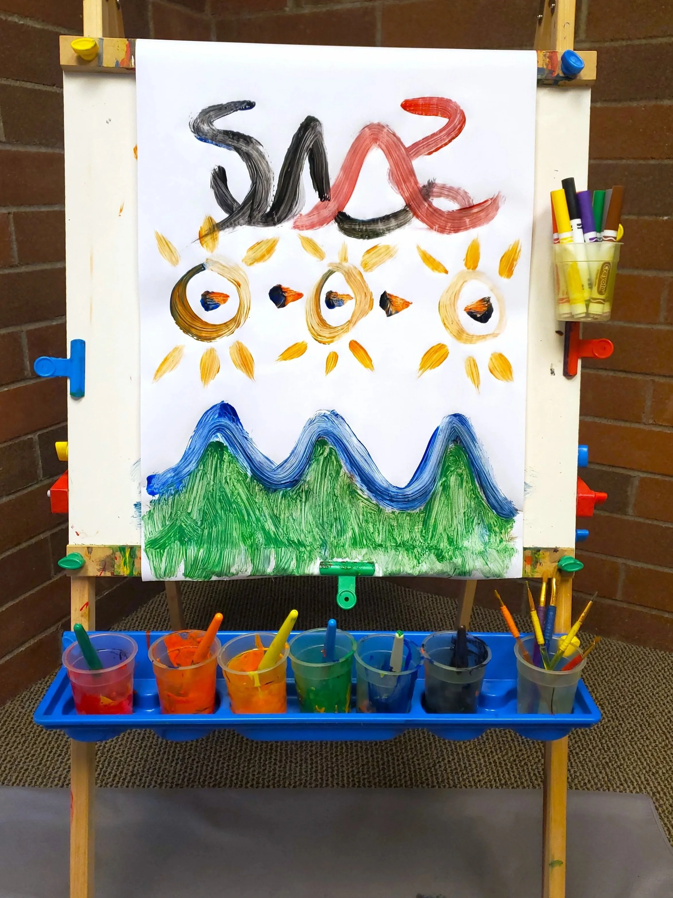 Painting at Cascading Roots Child Counseling