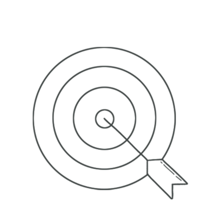 Target with an arrow hitting the bullseye.