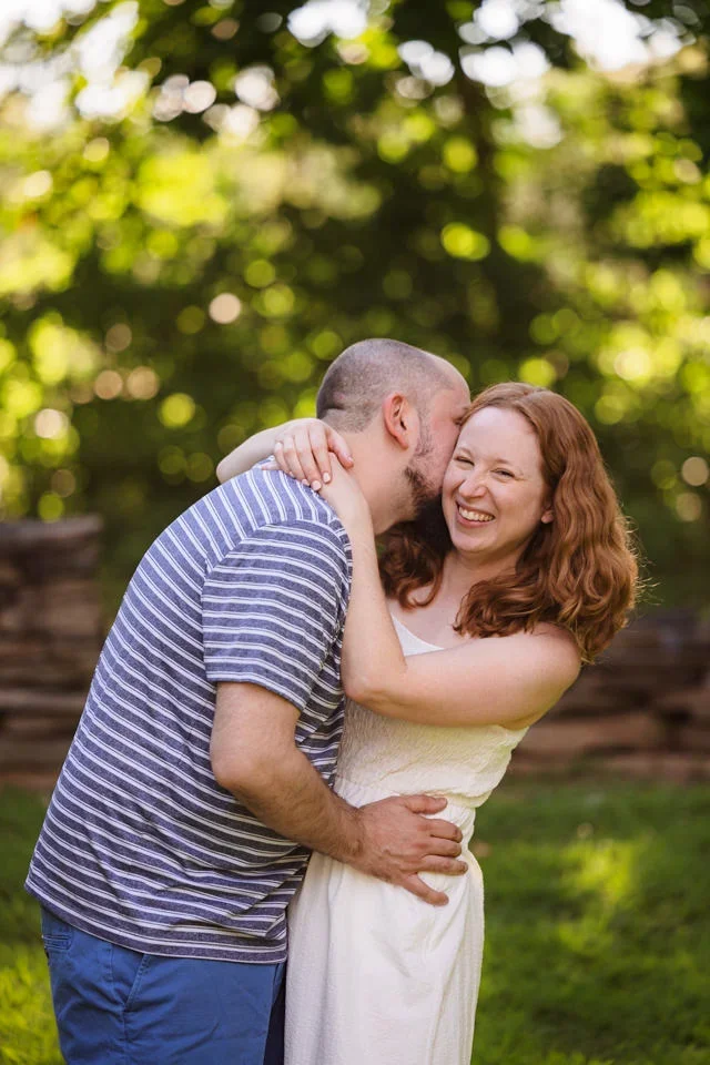 Playful Candid Engagement Moment Outdoors