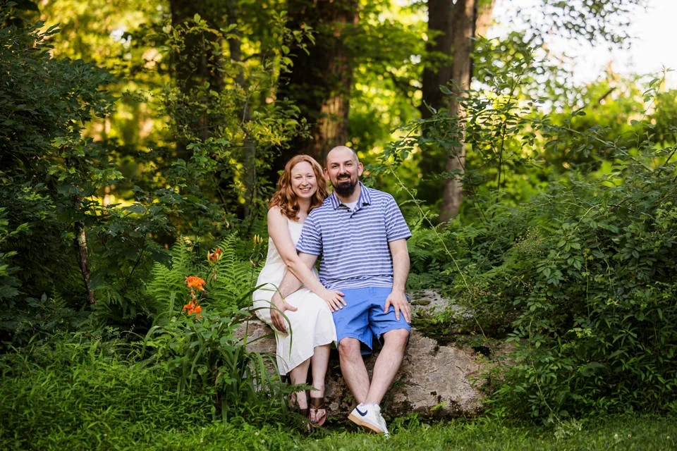 Relaxed Outdoor Engagement Session Portrait