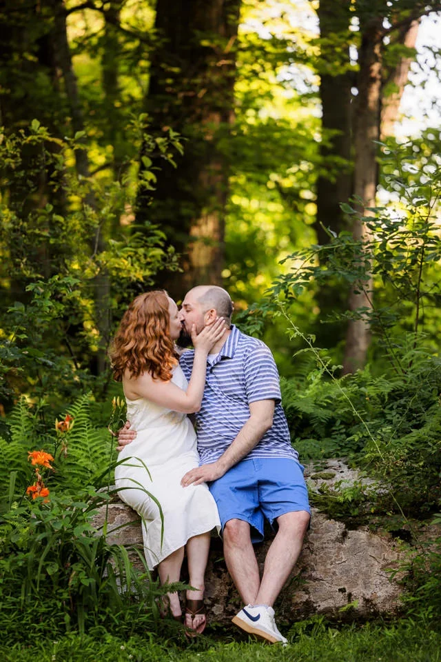 Romantic Candid Engagement Moment Outdoors