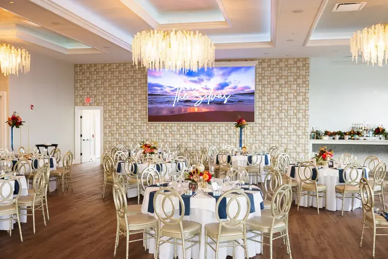 Fall Tyde Wedding Reception Setup