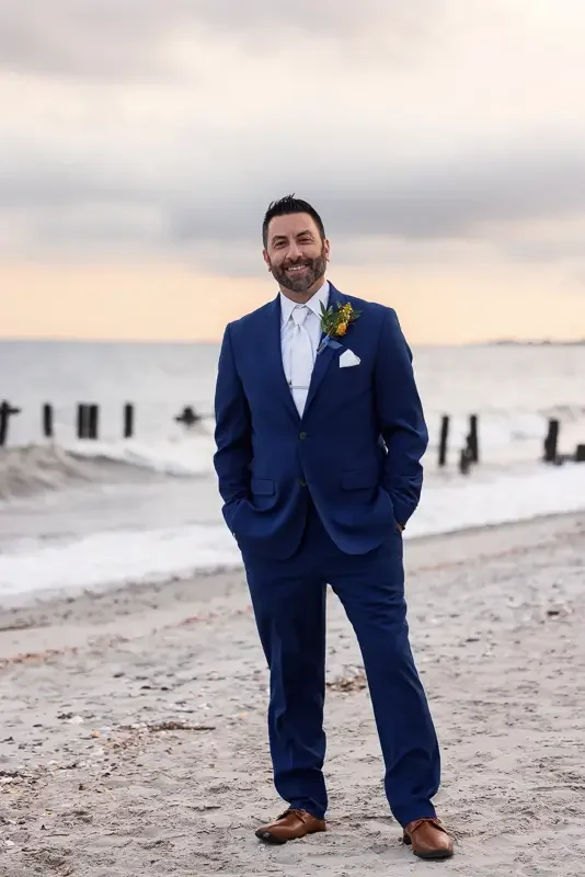 Groom Portrait at the Beach