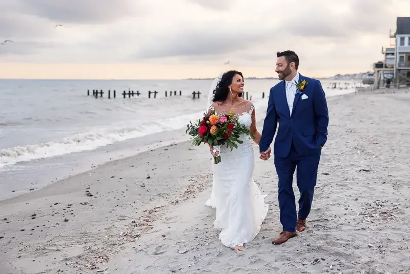Beach Wedding Golden Hour Portraits