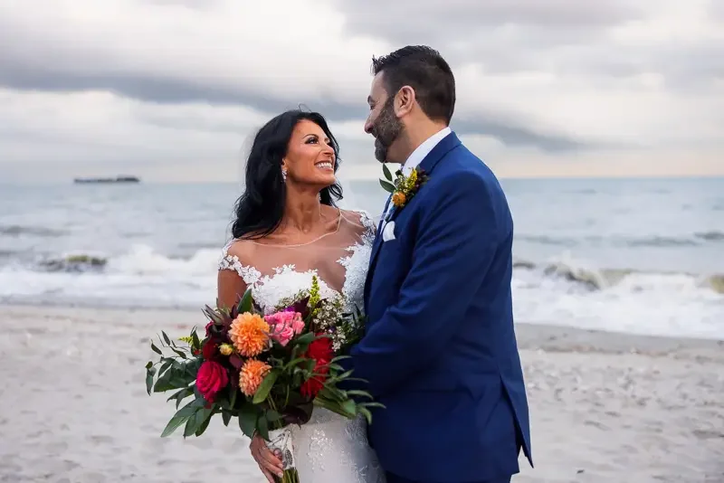 Intimate Beach Wedding Portrait
