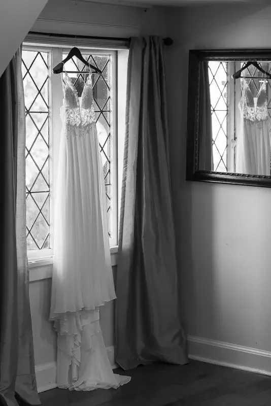 Saint Clements Castle wedding dress detail