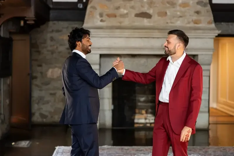 Saint Clements Castle groom before ceremony