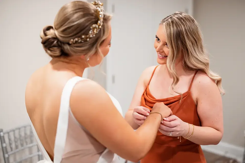 Bride Sharing a Quiet Moment with a Bridesmaid