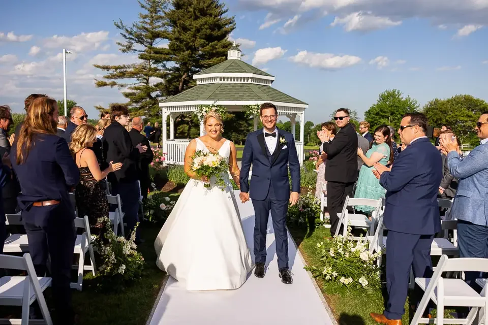 Newlyweds Walk Back Up the Aisle After Saying I Do