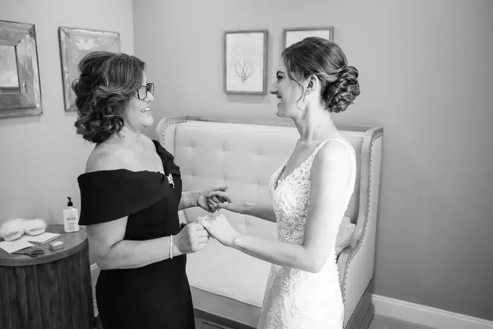 Bride and Mother Wedding Morning