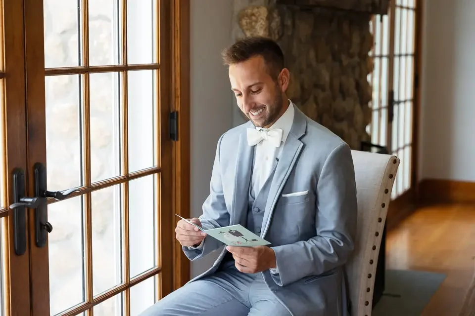 Groom Reading Letter