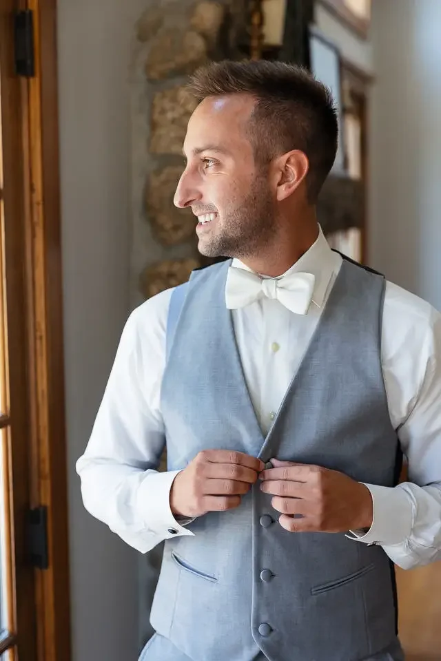 Groom Getting Ready Portrait