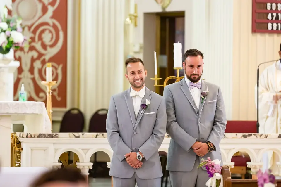 Same Sex Wedding Ceremony – Grooms at Altar