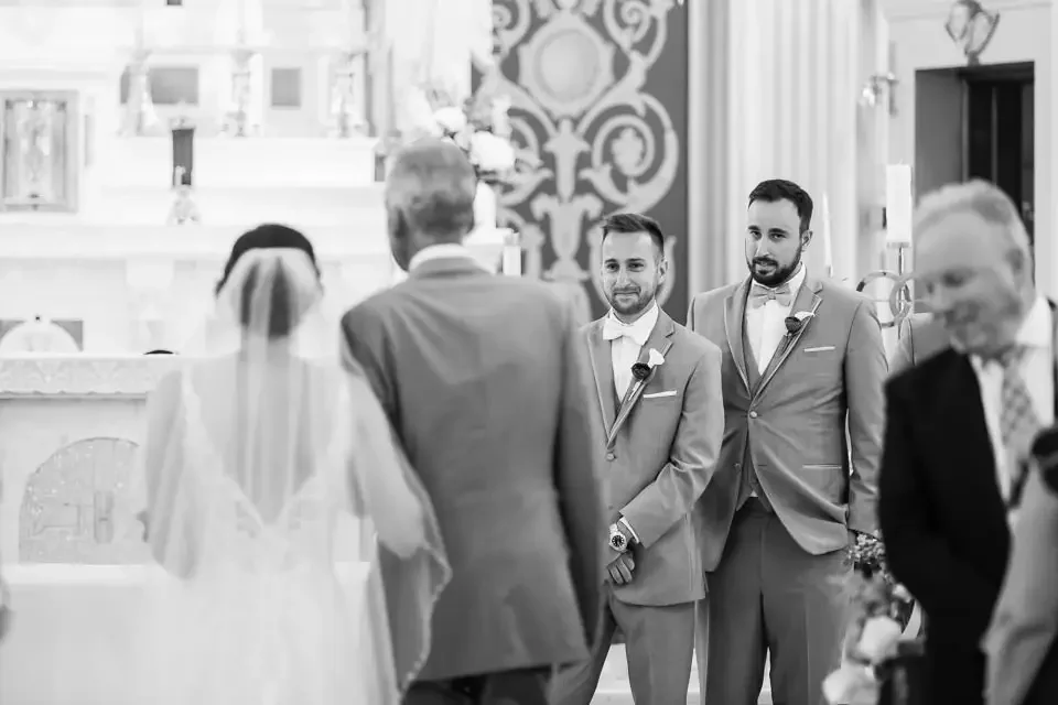 Groom Reaction During Ceremony