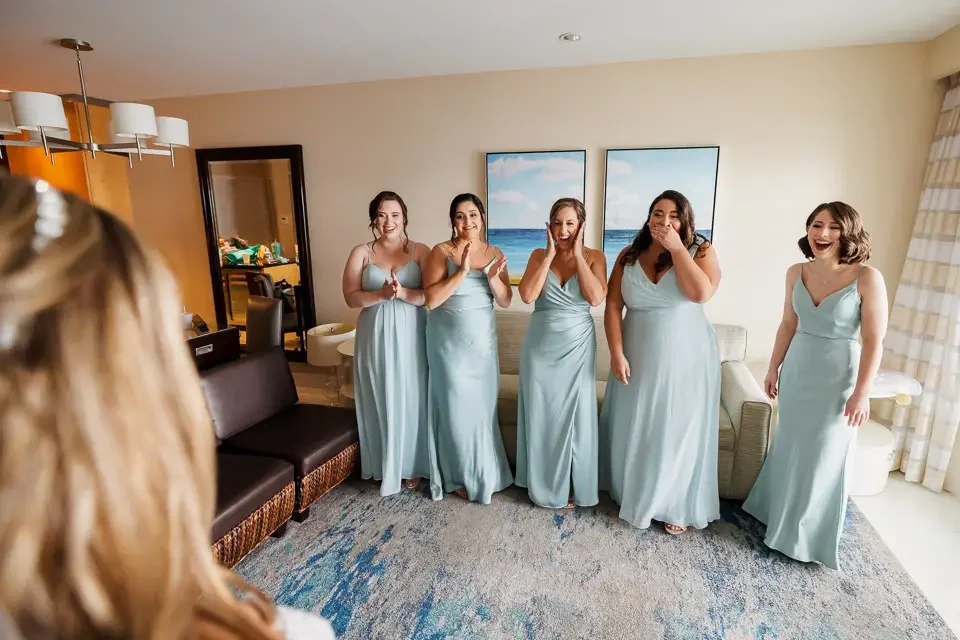 Bridesmaids Reaction During Wedding Morning