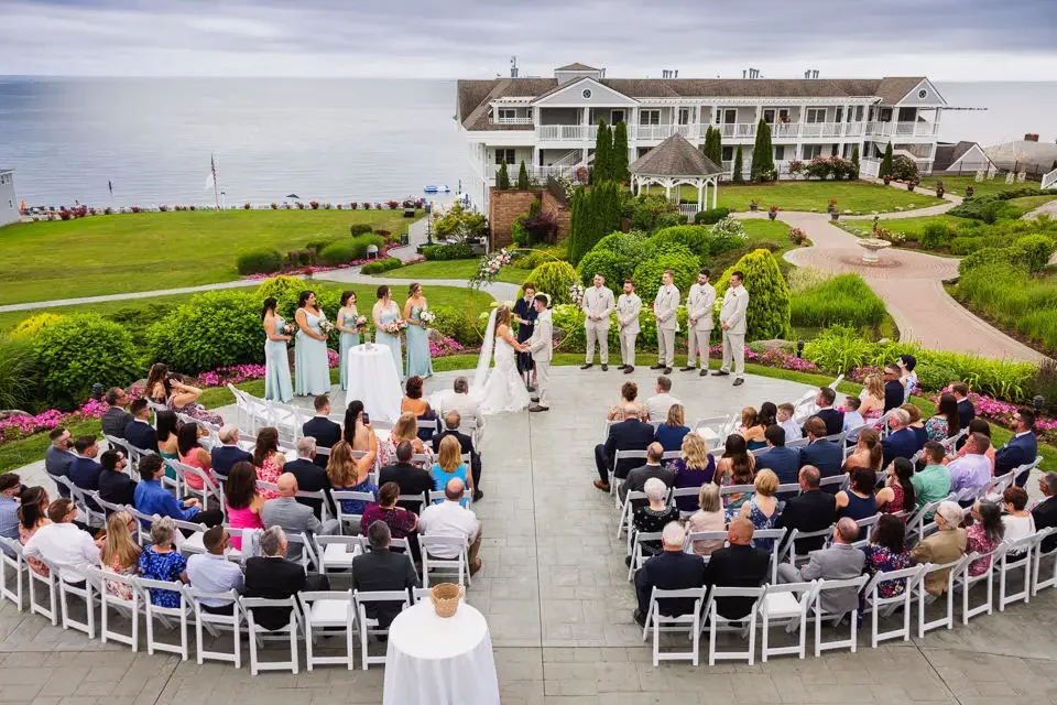 Outdoor Seaside Wedding Ceremony Overview