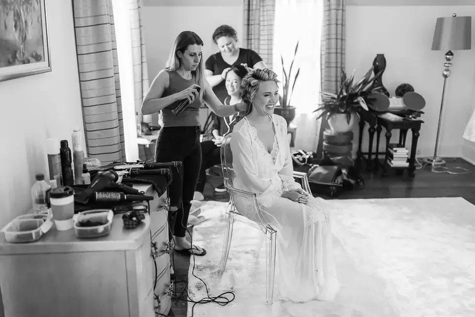 Wedding Morning Hair and Makeup Moments